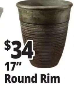 Ocean State Job Lot Resin Planter Brown 17 x 19 offer