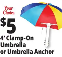 Ocean State Job Lot Clamp-On Beach Umbrella 4' offer