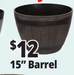 Ocean State Job Lot Whiskey Barrel Resin Planter 15 offer