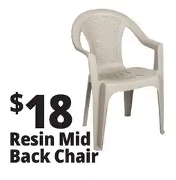 Ocean State Job Lot Midback Resin Chair offer