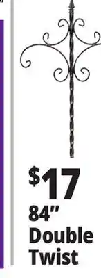 Ocean State Job Lot Wrought Iron Decorative Double Shepherd's Hook 84 offer