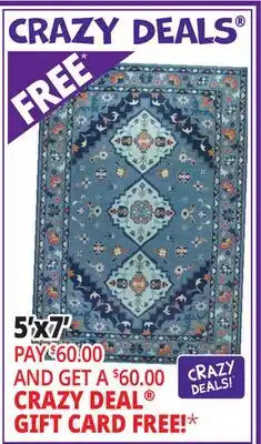 Ocean State Job Lot Rugs 5'x7' offer