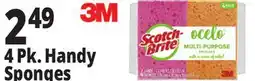 Ocean State Job Lot Scotch-Brite Ocelo Multi-Purpose 3M Sponges 4 Count offer