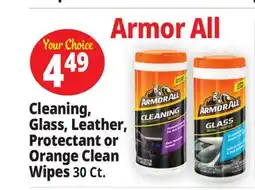 Ocean State Job Lot Armor All Cleaning, Glass, Leather, Protectant or Orange Clean Wipes offer