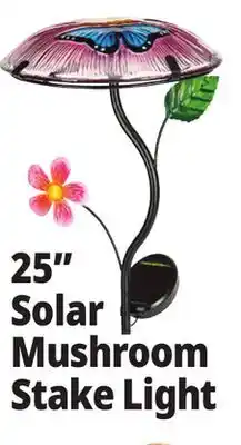 Ocean State Job Lot Outdoor Living Accents Solar Mushroom Stake Light 25 offer