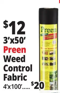 Ocean State Job Lot Preen Premium Weed Control Fabric 50' offer