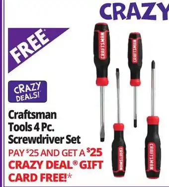 Ocean State Job Lot Craftsman Tools 4 Pc. Screwdriver Set offer