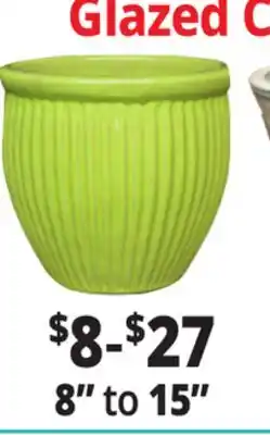 Ocean State Job Lot 8 to 15 Glazed Ceramic Planters offer
