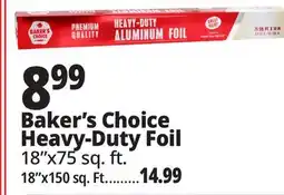 Ocean State Job Lot Baker's Choice Premium Quality Heavy-Duty Aluminum Foil 75' offer