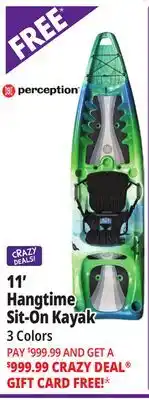 Ocean State Job Lot 11' Hangtime Sit-On Kayak offer
