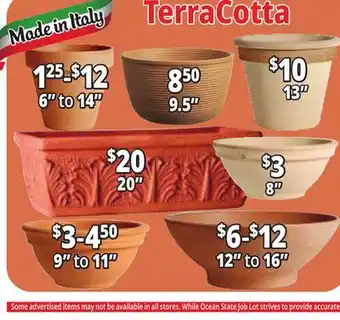 Ocean State Job Lot Terracotta Planters offer
