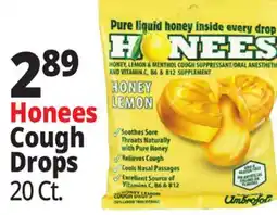 Ocean State Job Lot Honees Honey Menthol Cough Drops 20-count offer