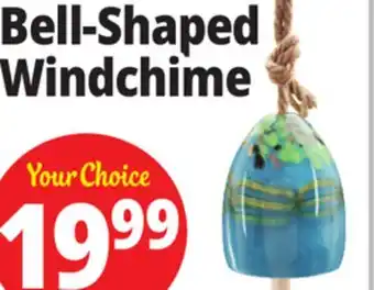 Ocean State Job Lot Glass Bell Windchime Blue offer