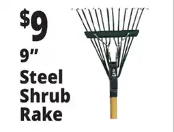 Ocean State Job Lot 9 Steel Shrub Rake offer
