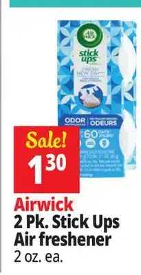 Ocean State Job Lot Air Wick Fresh New Day Crisp Breeze Stick Ups 2 Count offer