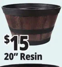 Ocean State Job Lot Whiskey Barrel Resin Planter 20 offer