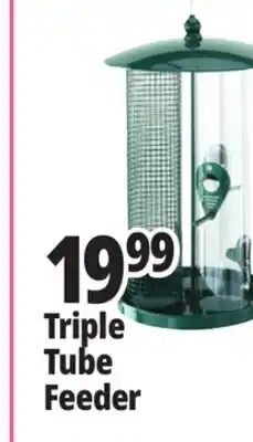 Ocean State Job Lot Three Tube Bird Feeder Green offer