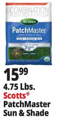 Ocean State Job Lot Scotts Patchmaster Sun & Shade Lawn Repair Mix 4.75 lbs offer