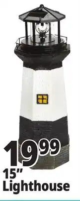 Ocean State Job Lot Solar Lighthouse with Rotating LED Light 15 offer