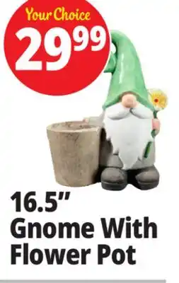 Ocean State Job Lot Gnome With Flower Pot 16.5 offer