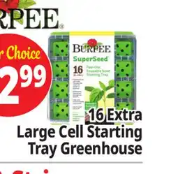Ocean State Job Lot Burpee SuperSeed Pop-Out Reusable Seed Starting Tray 16XL-Cell offer