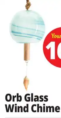 Ocean State Job Lot Glass Orb Windchime with Wood Striker offer