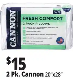 Ocean State Job Lot Cannon Fresh Comfort Bed Pillows offer