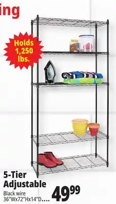 Ocean State Job Lot 5-Tier Household Wire Shelving offer