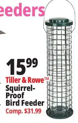 Ocean State Job Lot Tiller & Rowe Squirrel Proof Bird Feeder offer