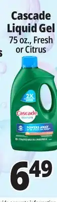 Ocean State Job Lot Cascade Complete Citrus Dishwasher Detergent with Dawn 75 oz offer