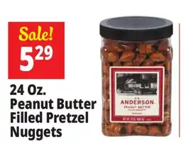 Ocean State Job Lot H.K. Anderson Peanut Butter Filled Pretzel Nuggets 24 oz offer