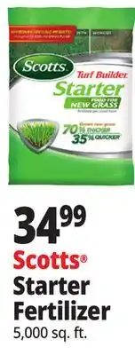 Ocean State Job Lot Scotts Turf Builder Starter Food for New Grass 5 000 sq ft offer
