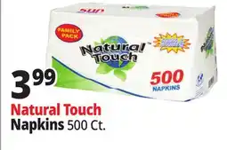 Ocean State Job Lot Natural Touch Family Pack 1-Ply Paper Luncheon Napkins 500-count offer