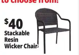 Ocean State Job Lot Resin Wicker Stacking Patio Chair Gray offer