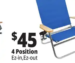 Ocean State Job Lot 4-Position Copa High Back Beach Chair offer