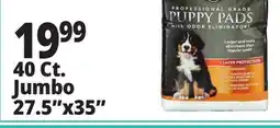 Ocean State Job Lot Huntington Pet Products Professional Grade 27.5 x 35 Puppy Pads with Odor Eliminators 40 Count offer