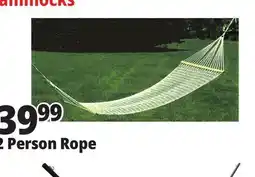 Ocean State Job Lot 2 Person Rope Hammock 60 x 80 offer