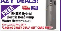 Ocean State Job Lot Rheem 50 gal. Hybrid Electric Heat Pump Water Heater offer