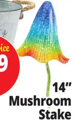 Ocean State Job Lot Outdoor Living Accents Metal Mushroom Stake 14 offer