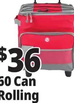 Ocean State Job Lot North Peak 60-Can Rolling Cooler Red offer