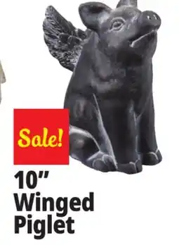 Ocean State Job Lot Winged Piglet Cement Statue Black offer