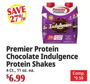 Ocean State Job Lot Premier Protein Chocolate Indulgence Protein Shakes offer