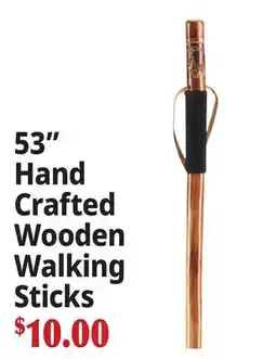 Ocean State Job Lot Hand Crafted Wooden Walking Sticks offer