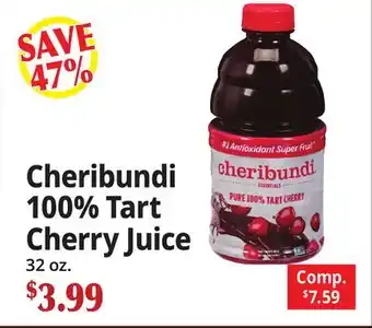 Ocean State Job Lot Cheribundi 100% Tart Cherry Juice offer