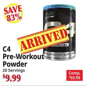 Ocean State Job Lot C4 Pre-Workout Powder offer