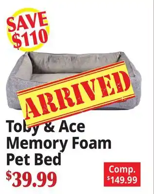 Ocean State Job Lot Toby & Ace Memory Foam Pet Bed offer