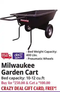 Ocean State Job Lot Milwaukee Garden Carts offer