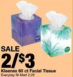 Bi-Mart Kleenex Facial Tissue offer