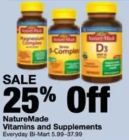 Bi-Mart NatureMade Vitamins and Supplements offer