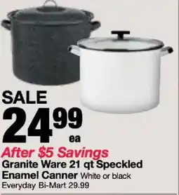 Bi-Mart Granite Ware 21 qt Speckled Enamel Canner offer
